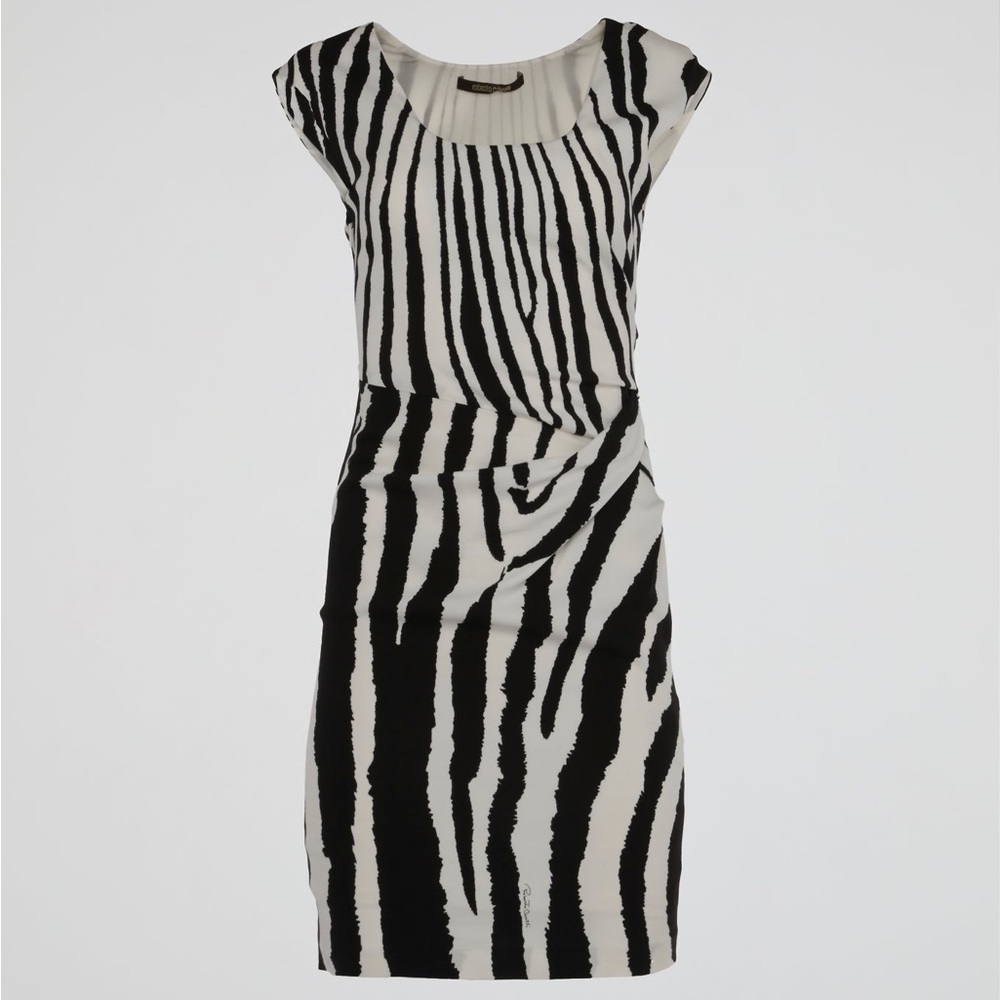Roberto Cavalli Zebra Cap Sleeve Dress